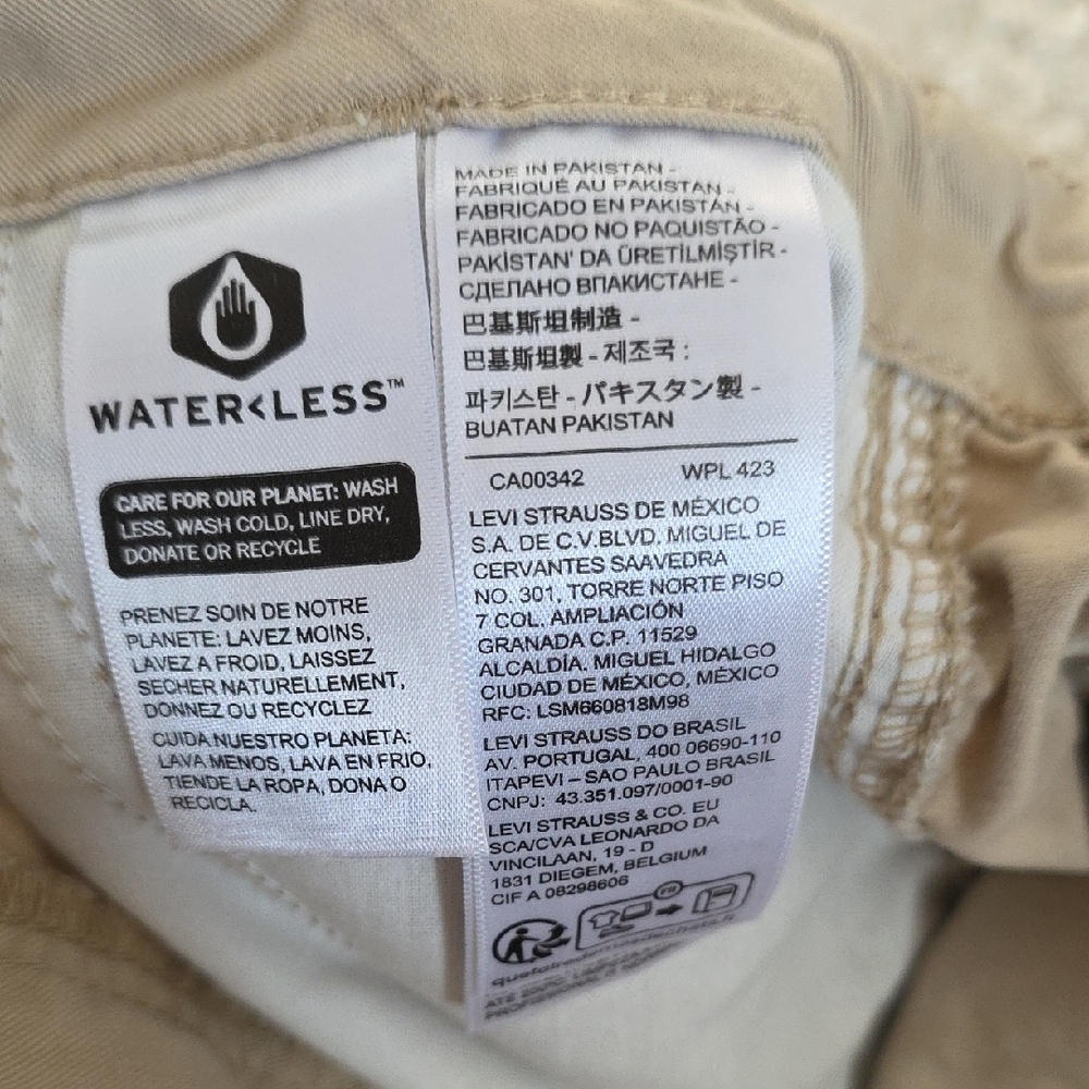 Levi's Women's Tan Wide Leg Cargo 94 Baggy Cotton Pants 29 X 30 - Picture 10 of 14